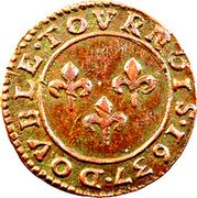 France Double Tournois (Frederic Henry 2nd type) DOVBLE.TOVRNOIS.1637. coin reverse France Double Tournois (Frederic Henry 2nd type) DOVBLE.TOVRNOIS.1637. coin reverse