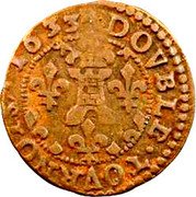 France Double Tournois Frederic-Maurice 12th type 1633  DOVBLE.TOVRNOIS.1633 coin reverse France Double Tournois Frederic-Maurice 12th type 1633  DOVBLE.TOVRNOIS.1633 coin reverse