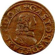 France Double Tournois Gaston d'Orleans 11th Type 1639  GASTON VS DE LA SOV DOM. coin obverse