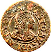 France Double Tournois (Gaston d'Orleans 14th Type) GASTON.VSV.D.LA.SOV.DOM coin obverse