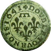 France Double Tournois (Gaston d'Orleans 16th Type) DOVBLE.TOVRNOIS.1641 coin reverse France Double Tournois (Gaston d'Orleans 16th Type) DOVBLE.TOVRNOIS.1641 coin reverse