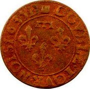 France Double Tournois (Gaston d'Orleans 8th type) DOVBLE.TOVRNOIS.1635 D coin reverse France Double Tournois (Gaston d'Orleans 8th type) DOVBLE.TOVRNOIS.1635 D coin reverse