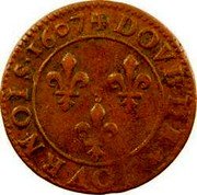 France Double Tournois Henri IV Lyon Mint 1607 D DOVBLE TOVRNOIS 1607 coin reverse France Double Tournois Henri IV Lyon Mint 1607 D DOVBLE TOVRNOIS 1607 coin reverse