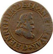 France Double Tournois (Henri IV. Lyon. Type 1A) HENRI. IIII. R. DE. FRAN. ET. NAVAR D. coin obverse France Double Tournois (Henri IV. Lyon. Type 1A) HENRI. IIII. R. DE. FRAN. ET. NAVAR D. coin obverse