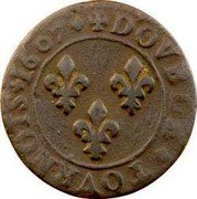 France Double Tournois (Henri IV. Lyon. Type 1A) DOVBLE TOVRNOIS 1607 coin reverse France Double Tournois (Henri IV. Lyon. Type 1A) DOVBLE TOVRNOIS 1607 coin reverse