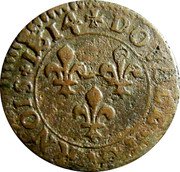 France Double Tournois (Louis III. Lyon Mint. 3rd Type) DOVBLE TOVRNOIS 1614 coin reverse France Double Tournois (Louis III. Lyon Mint. 3rd Type) DOVBLE TOVRNOIS 1614 coin reverse