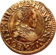 France Double Tournois (Louis XIII Bordeaux Mint. 4th Type) LOVIS. XIII. R. DE. FRAN. ET. NAV. K. coin obverse France Double Tournois (Louis XIII Bordeaux Mint. 4th Type) LOVIS. XIII. R. DE. FRAN. ET. NAV. K. coin obverse