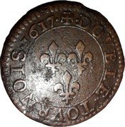 France Double Tournois (Louis XIII Paris mint. 1st Type) DOVBLE TOVRNOIS 1617 coin reverse France Double Tournois (Louis XIII Paris mint. 1st Type) DOVBLE TOVRNOIS 1617 coin reverse