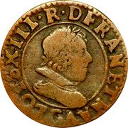 France Double Tournois (Louis XIII Poitiers Mint. 3rd Type) LOYS. XIII. R. D. FRAN. ET. NAV G coin obverse