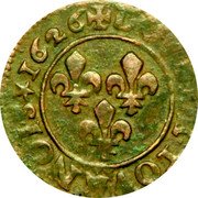 France Double Tournois (Louis XIII Riom Mint. 4th Type) DOVBLE. TOVRNOIS 1626 coin reverse