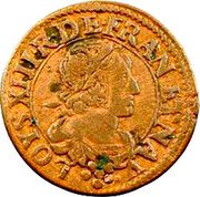 France Double Tournois (Louis XIII Rouen Mint. 2nd Type) LOYS XIII R DE FRAN ET NAV coin obverse France Double Tournois (Louis XIII Rouen Mint. 2nd Type) LOYS XIII R DE FRAN ET NAV coin obverse
