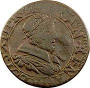 France Double Tournois Louis XIII Tours Mint. 2nd Type 1633Â E LOYS XIII R DE FRAN ET NAV E coin obverse France Double Tournois Louis XIII Tours Mint. 2nd Type 1633Â E LOYS XIII R DE FRAN ET NAV E coin obverse