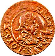 France Double Tournois (Louis XIII. Villeneuve Mint. 1st Type) LOYS. XIII. R. DE. FRAN. ET. NAV R. coin obverse