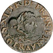France Double Tournois (Louis XIII Villeneuve Mint. 4th Type) LOYS. XIII. R. DE. FRAN. ET. NAV. R. coin obverse