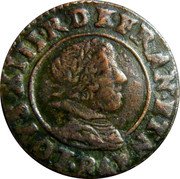 France Double Tournois (Louis XIII Villeneuve Mint. 8th Type) LOYS. XIII. R. DE. FRAN. ET. NAV. R. coin obverse