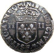 France ¼ Ecu (Louis XIII) SIT NOMEN DOMINI BENEDICTVM F II II coin reverse