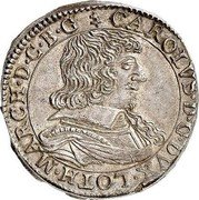 France Teston (Charles IV Remiremont) KM# 56 CAROLVS D G DVX LOTH MARCH D C B G coin obverse France Teston (Charles IV Remiremont) KM# 56 CAROLVS D G DVX LOTH MARCH D C B G coin obverse