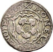 France Triple Kreuzer (Matthias I. City of Hagenau) KM# 25 MONETA HAGENOIENSIS coin reverse