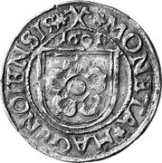 France Triple Kreuzer (Rudolf II. City of Hagenau) KM# 6 X MONETA HAGENOIENSIS 1601 coin obverse France Triple Kreuzer (Rudolf II. City of Hagenau) KM# 6 X MONETA HAGENOIENSIS 1601 coin obverse