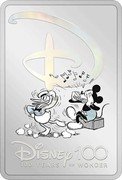 Niue Twenty Dollars (Charles III Mickey & Donald Duck) D DISNEY 100 100 YEARS OF WONDER coin reverse Niue Twenty Dollars (Charles III Mickey & Donald Duck) D DISNEY 100 100 YEARS OF WONDER coin reverse