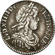 France 1/12 ECU (Louis XIV. BD) LVD XIIII. D. G. .FR. ET. NA. RE. BD coin obverse France 1/12 ECU (Louis XIV. BD) LVD XIIII. D. G. .FR. ET. NA. RE. BD coin obverse
