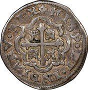 Mexico 1/2 Real Luis I 1724 Mo D KM# R25 HISP ET INDIARVM REX coin reverse Mexico 1/2 Real Luis I 1724 Mo D KM# R25 HISP ET INDIARVM REX coin reverse