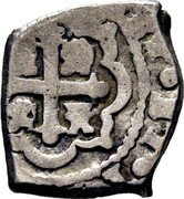 Mexico 1/2 Real Philip V 1732 F KM# 24a coin reverse Mexico 1/2 Real Philip V 1732 F KM# 24a coin reverse