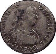 Mexico 1/2 Real Ferdinand VII. Zacatecas 1812 KM# 182 FERDIN VII DEI GRATIA 1812 coin obverse Mexico 1/2 Real Ferdinand VII. Zacatecas 1812 KM# 182 FERDIN VII DEI GRATIA 1812 coin obverse