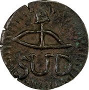 Mexico 1/2 Real Insurgent Coin. Oaxaca 1812 KM# 219 SUD coin obverse Mexico 1/2 Real Insurgent Coin. Oaxaca 1812 KM# 219 SUD coin obverse