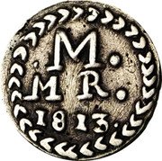 Mexico 1/2 Real Insurgent Coin. Oaxaca 1813 KM# 220.1 M. M R. 1813 coin reverse Mexico 1/2 Real Insurgent Coin. Oaxaca 1813 KM# 220.1 M. M R. 1813 coin reverse