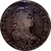 Mexico 1/2 Real Ferdinand VII. Guadalajara 1814 GA MR KM# 74.2 FERDIN VII DEI GRATIA 1814 coin obverse Mexico 1/2 Real Ferdinand VII. Guadalajara 1814 GA MR KM# 74.2 FERDIN VII DEI GRATIA 1814 coin obverse
