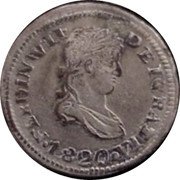 Mexico 1/2 Real Ferdinand VII. Zacatecas 1820 AG KM# 74.3 FERDIN VII DEI GRATIA 1820 coin obverse Mexico 1/2 Real Ferdinand VII. Zacatecas 1820 AG KM# 74.3 FERDIN VII DEI GRATIA 1820 coin obverse