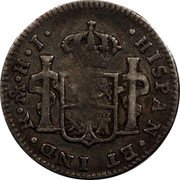 Mexico 1/2 Real Ferdinand VII 1810 HJ KM# 73 HISPAN ET IND R MO T H PLUS VLTRA coin reverse