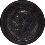 UK 1/2 Sovereign (Die Trial Struck. Uniface Obverse) GEORGIVS V D G BRITT OMN REX F D IND IMP coin obverse UK 1/2 Sovereign (Die Trial Struck. Uniface Obverse) GEORGIVS V D G BRITT OMN REX F D IND IMP coin obverse