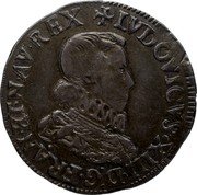 France 1/4 Franc (Louis XIII in Ruffled Collar) LVDOVICVS. XIII. D: G. FRAN. ET. NAV. REX coin obverse France 1/4 Franc (Louis XIII in Ruffled Collar) LVDOVICVS. XIII. D: G. FRAN. ET. NAV. REX coin obverse