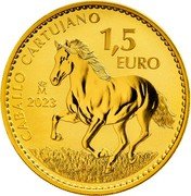 Spain 1,5 Euro Felipe VI Caballo Cartujano 2023 M In set 1,5 EURO M 2023 CABALLO CARTUJANO coin reverse Spain 1,5 Euro Felipe VI Caballo Cartujano 2023 M In set 1,5 EURO M 2023 CABALLO CARTUJANO coin reverse
