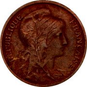 France 1 Centime (Pattern Without Essai Words) REPUBLIQUE FRANÇAISE DANIEL DUPUIS coin obverse