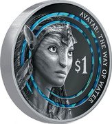 New Zealand 1 Dollar Avatar. The Way of Water. Neytiri 2023 in set NEYTIRI AVATAR: THE WAY OF WATER $1 TM & © 20TH CENTURY STUDIOS coin reverse New Zealand 1 Dollar Avatar. The Way of Water. Neytiri 2023 in set NEYTIRI AVATAR: THE WAY OF WATER $1 TM & © 20TH CENTURY STUDIOS coin reverse