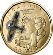 Canada Dollar Elsie MacGill. Colored 2023  BU CANADA ELSIE MACGILL DOLLAR coin reverse Canada Dollar Elsie MacGill. Colored 2023  BU CANADA ELSIE MACGILL DOLLAR coin reverse