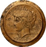 USA 1 Dollar (Peace Dollar Obverse Plaster) LIBERTY IN GOD WE TRVST 1921 coin obverse USA 1 Dollar (Peace Dollar Obverse Plaster) LIBERTY IN GOD WE TRVST 1921 coin obverse