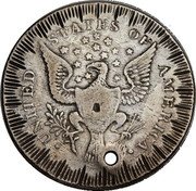USA 1 Dollar (Struck Over Mexican 8 Reales Plated in snowden) UNITED STATES OF AMERICA coin reverse USA 1 Dollar (Struck Over Mexican 8 Reales Plated in snowden) UNITED STATES OF AMERICA coin reverse