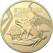 Australia 1 Dollar (The Big Tasmanian Devil) THE BIG TASMANIAN DEVIL MOLE CREEK coin reverse Australia 1 Dollar (The Big Tasmanian Devil) THE BIG TASMANIAN DEVIL MOLE CREEK coin reverse