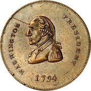 USA 1 Dollar (Washington.) WASHINGTON PRESIDENT 1794 coin obverse USA 1 Dollar (Washington.) WASHINGTON PRESIDENT 1794 coin obverse