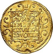 Netherlands 1 Ducat (Rudolph II) MONETA AVRIA. IMPERI CIVITA ZVVOLLE coin reverse Netherlands 1 Ducat (Rudolph II) MONETA AVRIA. IMPERI CIVITA ZVVOLLE coin reverse