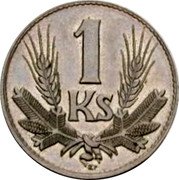 Slovakia 1 Koruna (Trial strike) 1 KS KR coin reverse Slovakia 1 Koruna (Trial strike) 1 KS KR coin reverse