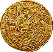 Netherlands 1 Noble Rose Nobel ND (1600)  MON NO AV CIVI CAMPEN VALO TRANS ISVLA coin obverse Netherlands 1 Noble Rose Nobel ND (1600)  MON NO AV CIVI CAMPEN VALO TRANS ISVLA coin obverse