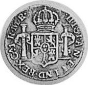 Mexico 1 Real Ferdinand VII. Guadalajara 1814 GA MR KM# 83.2 HISP ET IND REX GA 1R M R coin reverse Mexico 1 Real Ferdinand VII. Guadalajara 1814 GA MR KM# 83.2 HISP ET IND REX GA 1R M R coin reverse