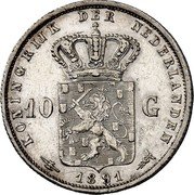 Netherlands 10 Gulden (Wilhelmina Pattern) KONINGRIJK DER NEDERLANDEN 10 G 1891 coin reverse Netherlands 10 Gulden (Wilhelmina Pattern) KONINGRIJK DER NEDERLANDEN 10 G 1891 coin reverse