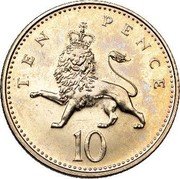 UK 10 Pence Crowned Lion. Mule 2009  Mule error TEN PENCE 10 coin reverse UK 10 Pence Crowned Lion. Mule 2009  Mule error TEN PENCE 10 coin reverse