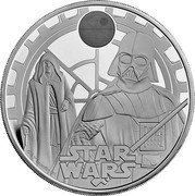 UK 10 Pounds Darth Vader and Emperor Palpatine 2023 Proof STAR WARS © & TM LUCASFILM LTD. coin reverse